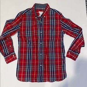 JCrew Boys Crew Cuts plaid button down dress shirt